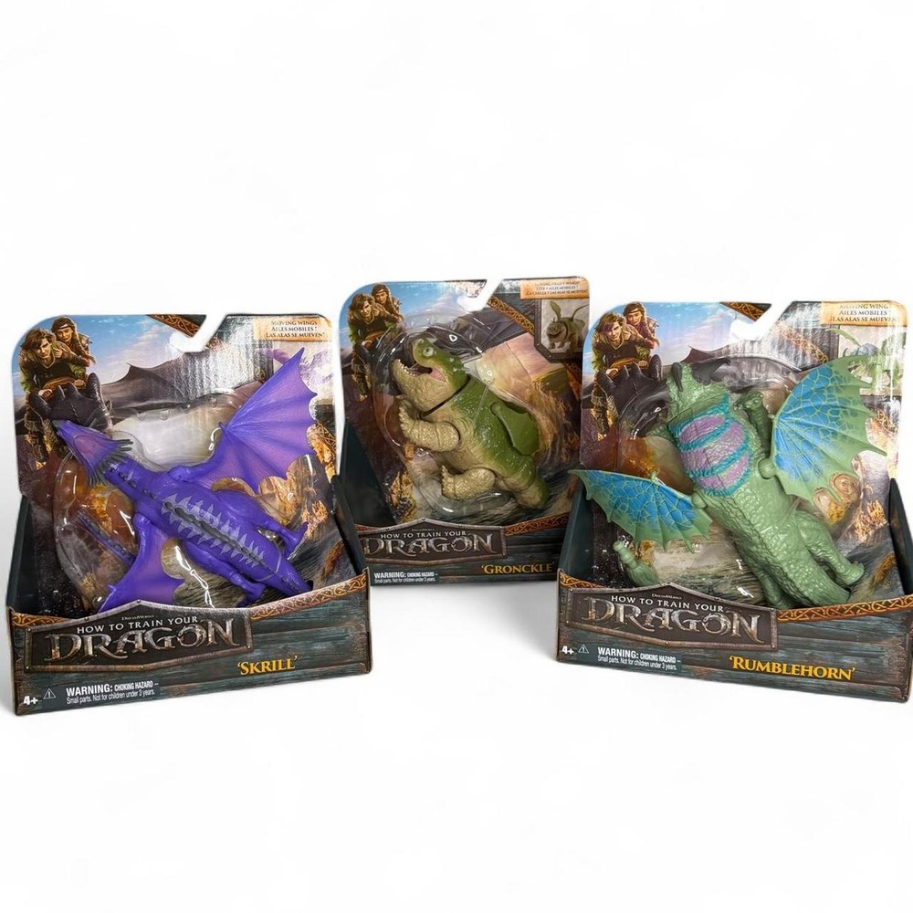 How to Train Your Dragon Rumblehorn, Skrill and Gronckle 3 pack